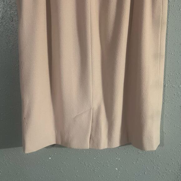 Vtg Jaeger Womens Wool Cashmere Blend Mini Skirt Beige Sz 14 Old Money Workwear - Picture 8 of 14